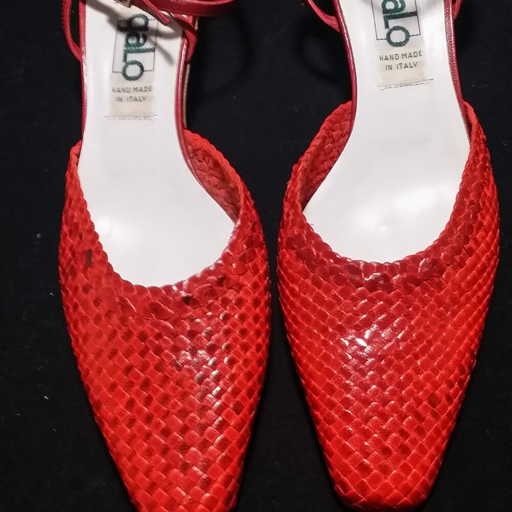 Galo, 38.5, Red leather shoes
